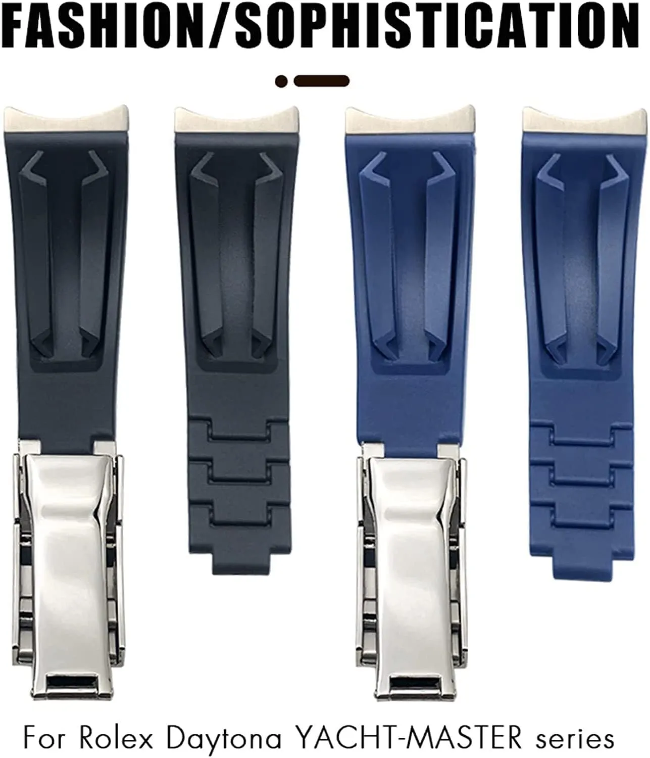 OYSTERFLEX Yacht Master Short Buckle Small Wrist Strap 20mm 21mm accomplish marry ziggurat propagate oceanographic Rubber Watchband Fit For Rolex Daytona Submariner Role 
