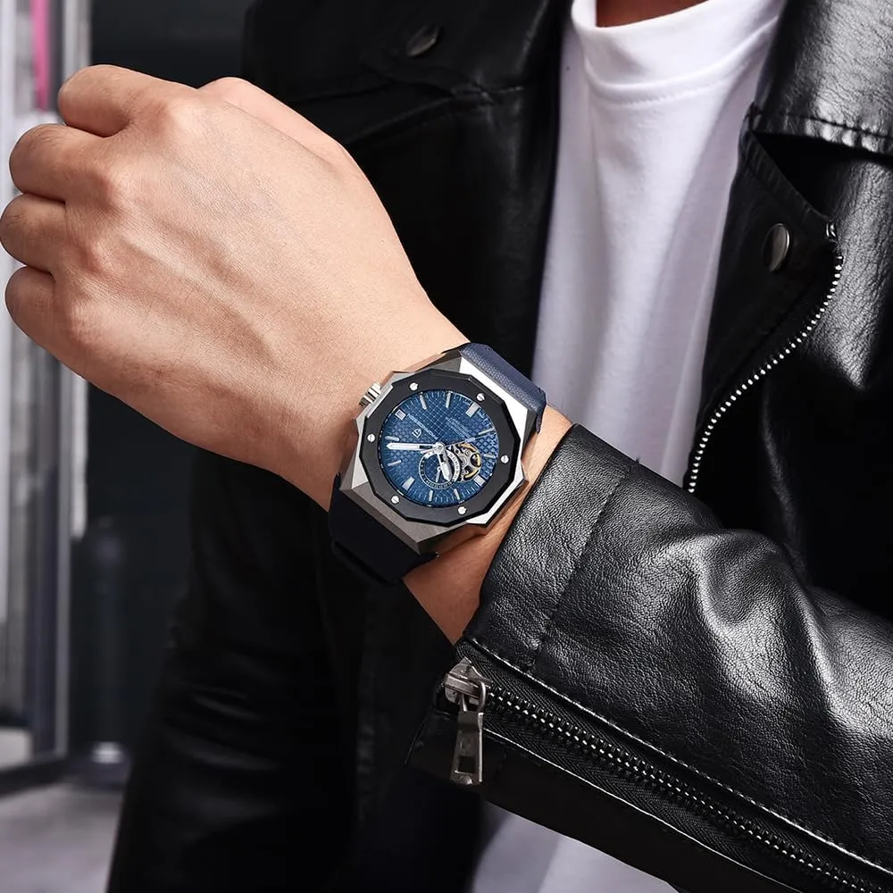 Pagani trainer worthiness Design Men's Automatic Mechanical Pointer Watch Skeleton Tourbillon Waterproof Luminous Fashion Casual Wristwatch Chronometer HaiQin 