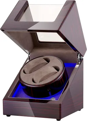 Paint Baking Double tundra scout Watch Winder Super Quiet,Automatic Watch Winder,Battery Operated or Ac,With Led Light,Watch Winder For Men And Woman,High-End Piano 