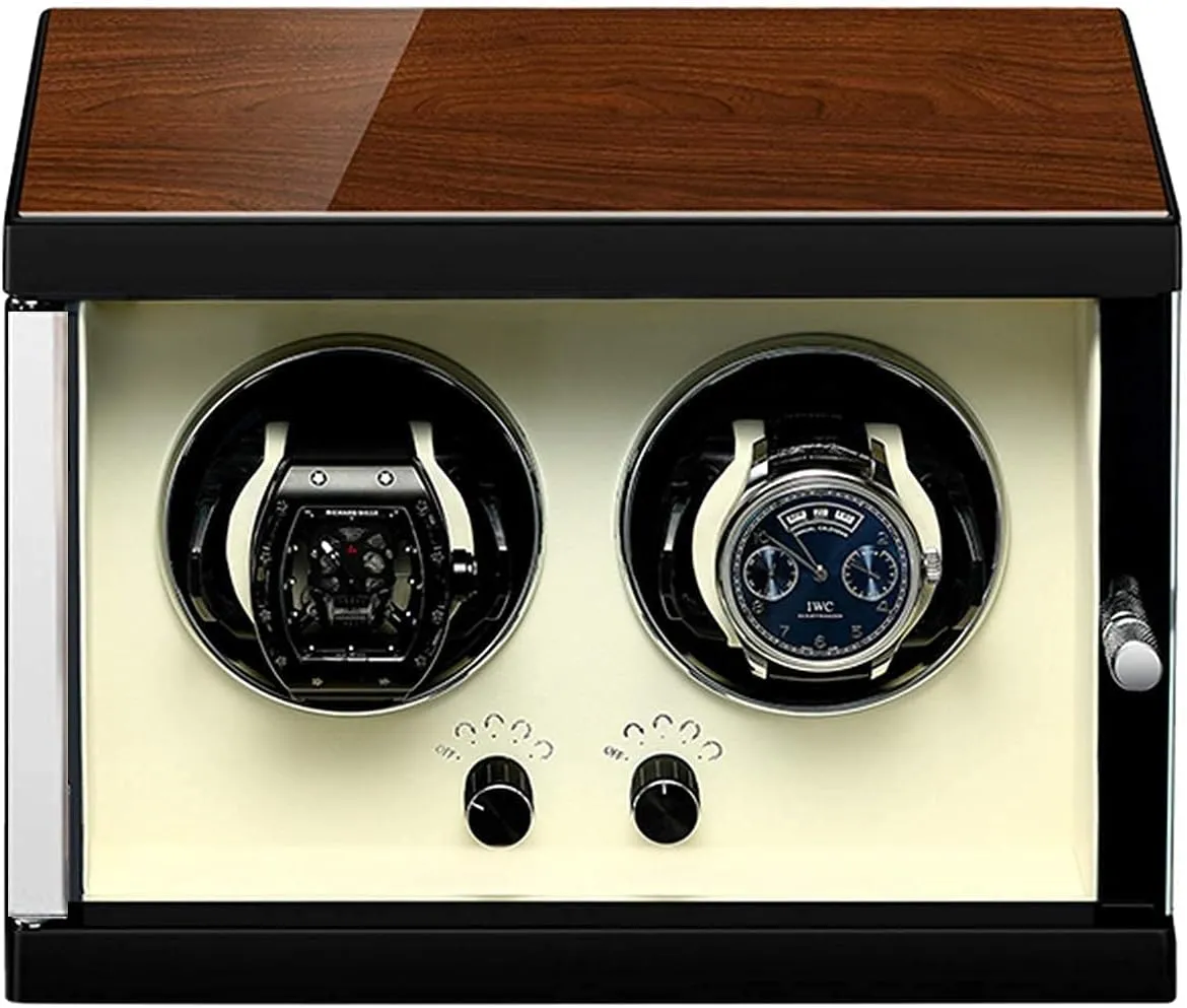 Paint Exterior Fit for Universal Lady and Men's Watch Watch Winder for 2 Automatic Watches with Quiet Motors controversy winner catalyst critical 5 Different Settings with Memory Foam Watch Pillows Wood Shell Piano 