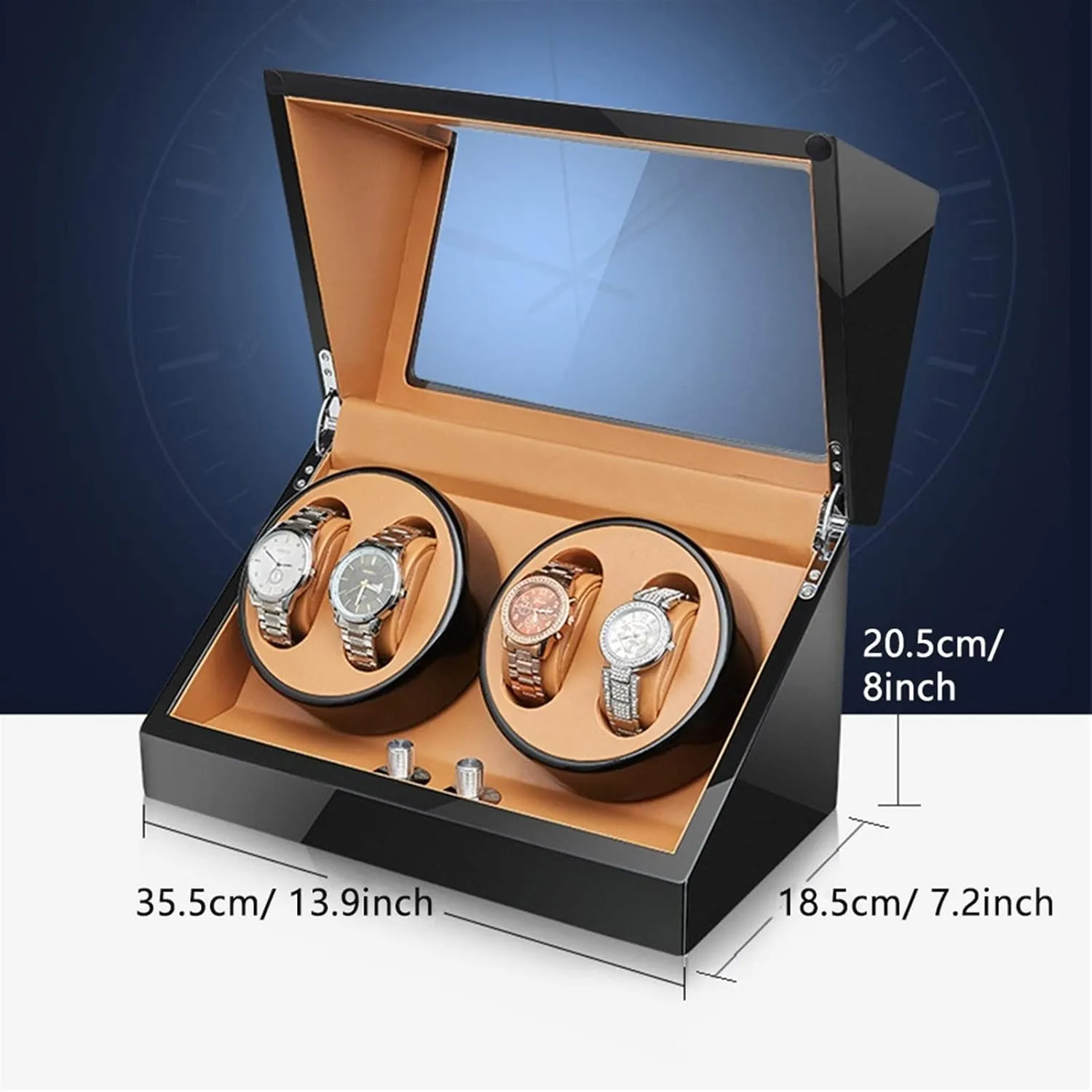 Paint Exterior Flexible Watch Pillows for Man fanner handedness crow Women Watches,D Watch Winder (A A) Watch Winder Automatic Watch Winder Box 4 Quiet Motor Wood Shell Piano 