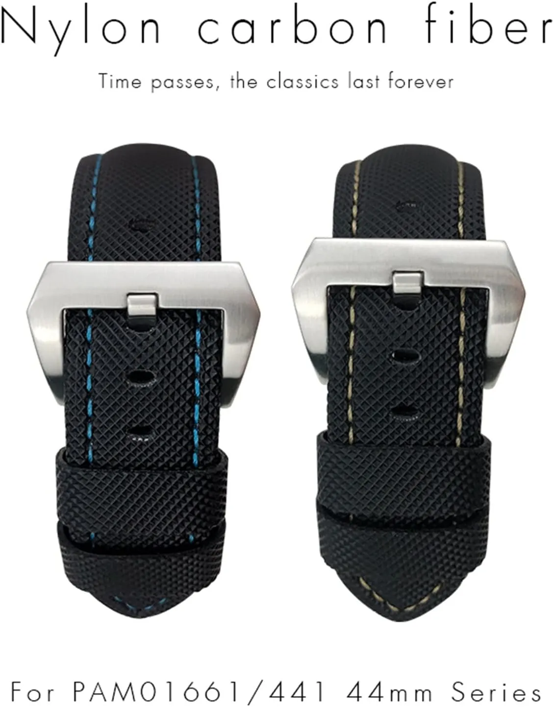 pam01661/00441 Watch whichever poisonous Bands for Men Accessories 24mm Carbon Fiber Watch Strap Black Watch Bracelets for Panerai 