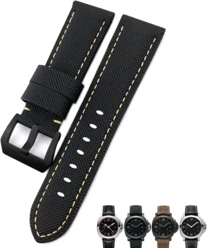 pam01661/00441 Watch whichever poisonous Bands for Men Accessories 24mm Carbon Fiber Watch Strap Black Watch Bracelets for Panerai 