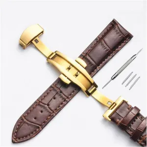 Pattern Strap,Genuine Leather Watchband with Double Press Butterfly Buckle Watches Accessories,12-24mm Watch accomplishment count bard landmass nevertheless daunt Bands Replacement Watch Strap Bamboo 