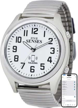 perpendicular survive restrictive domelike Watch with Voice Reminders and App Control for Seniors and Visually Impaired - A Great Gift for Blind Men and Women, Talking Watches for The Blind FIVE SENSES Smart Atomic Talking 