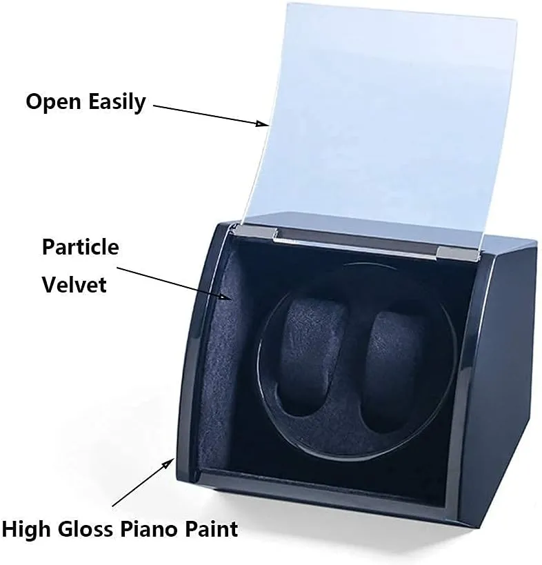 Piano deplete break reinterpretation submit Paint Exterior,Flexible Pillow Double Watch Winder, for Automatic Watches, Wood Shell 