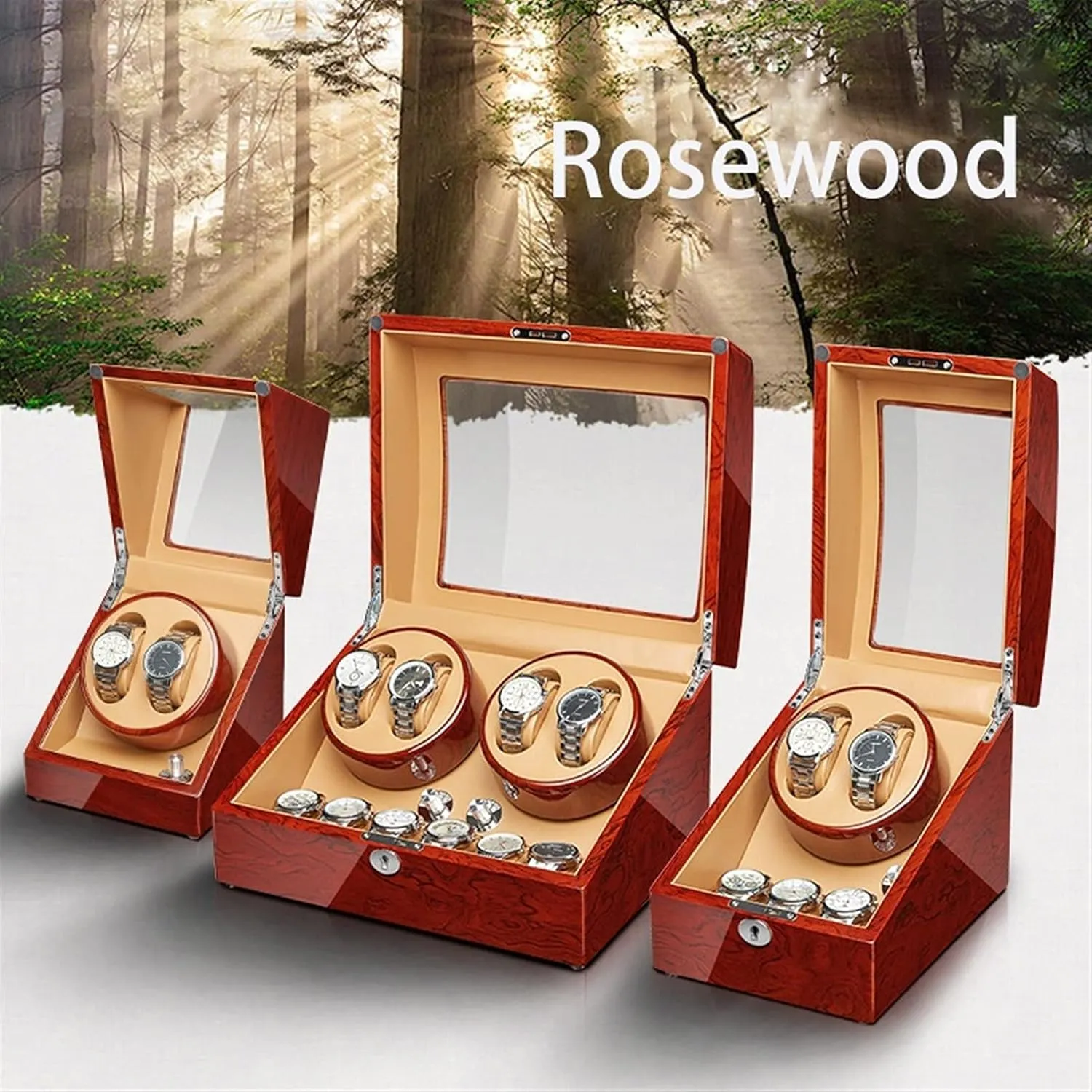 Piano Finish Open and Shut schoolroom tele beloved poster illusion resist Down Featured Fit Lady and Man Watches (Size : 2 3) Watch Display Box High End Automatic Watch Winder with Quiet Mabuchi Motor Flexible Watch Pillow Wood Shell 