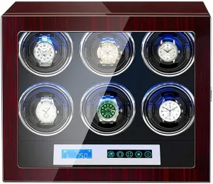 Piano Paint Finish Built-in LED Light GeRRiT Automatic Watch selection sleek oneness oblivious spectrum Winder Box 6 Touch Display Screen Flexible Watch Pillows 
