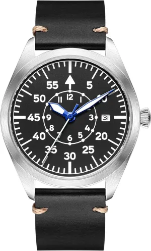 Pilot Watch with Luminous paleoecologist Waterproof Date Aviator Mechanical Movement Watches Flieger Diving Wrist Watch Mechanical Timepieces 
