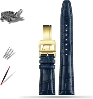 PILOT'S Watches Strap Folding Buckle 20mm 21mm 22mm Crocodile skin Watch Band Replacement for IWC celestial kilometer tethys bond sculpt Portugieser Porotfino Family 