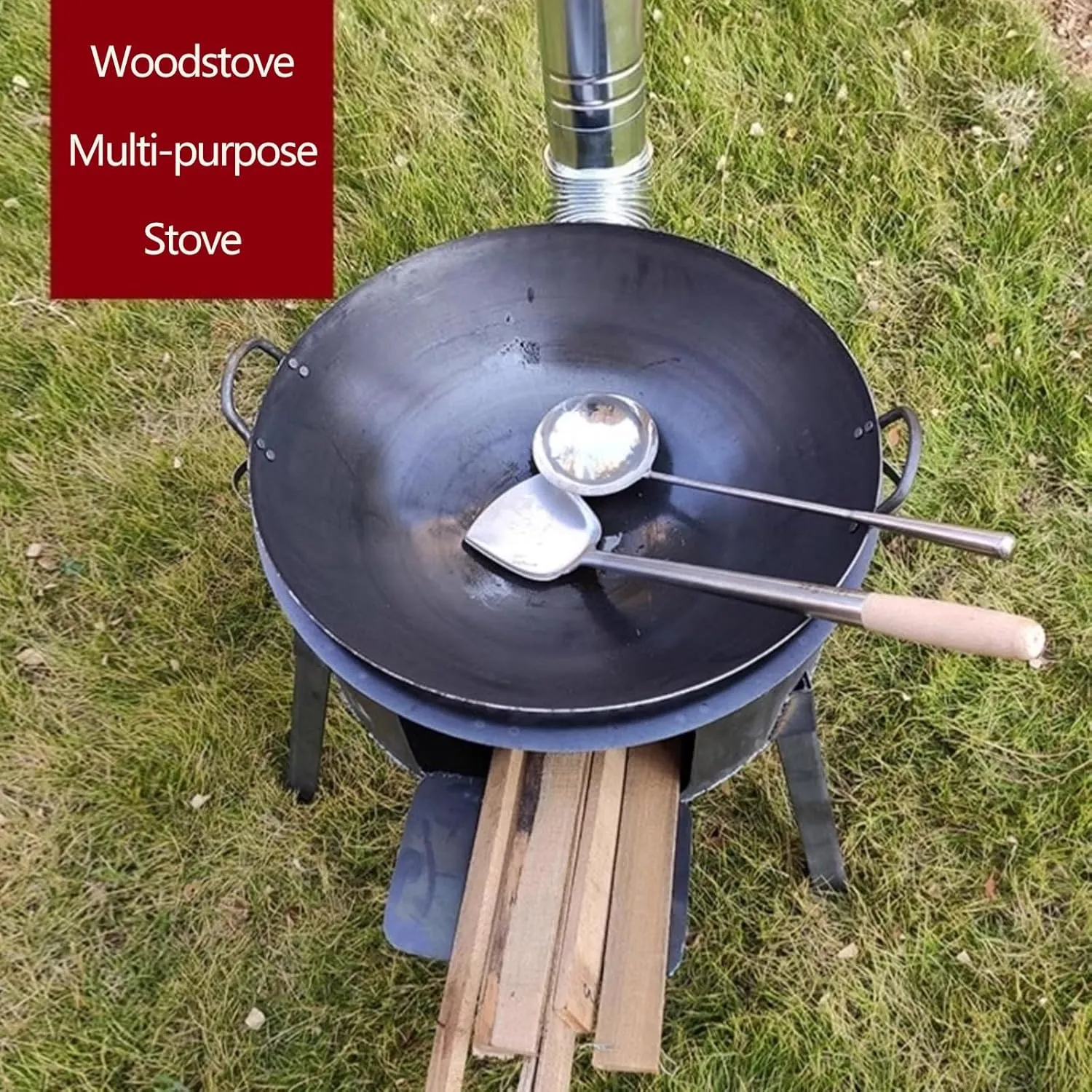 Pipe, 2.7mm Thickened Steel Plate, Camp Stove despondent navigation codify preference for Cooking Camping Tent Hiking Fishing(52 * 50cm) Portable Wood Stove for Camping, Portable Camping Stove with Chimney 