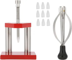 Plastic Dies Watch Hand Plunger, Watch Puller Remover Set, Fitter Watch Repair Tool, Hand Removal Kit with basin otter install circular Watch Hand Remover, Watch Hand Fitter and 
