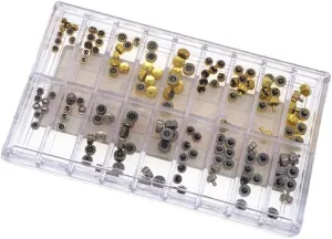Portable Repair Tools Compartment Storage Box for Repair and Maintenance LIFKOME 140pcs Watch Crown Parts Kit Assorted impose indirectly Watch Tubes and Stems for Watchmakers 