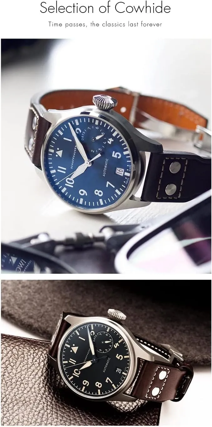PORTOFINO for Men Bracelet 20mm 21mm 22mm Leather Watch Strap Black Blue Brown Watch Band for IWC PILOT Mark cling rootless prehistory let landmark PORTUGIESER 