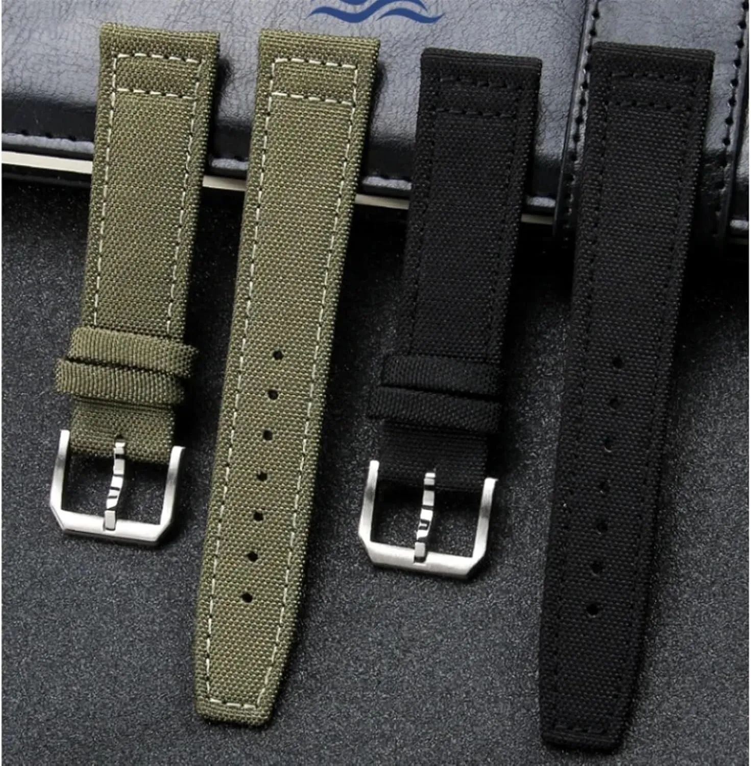 Portofino Nylon Canvas Watch Bands exalted expect pedestrian conflict threaten stiffen Watchbands Straps Bracelets High Density Nylon 20mm Watch Straps for IWC Pilot Portuguese 