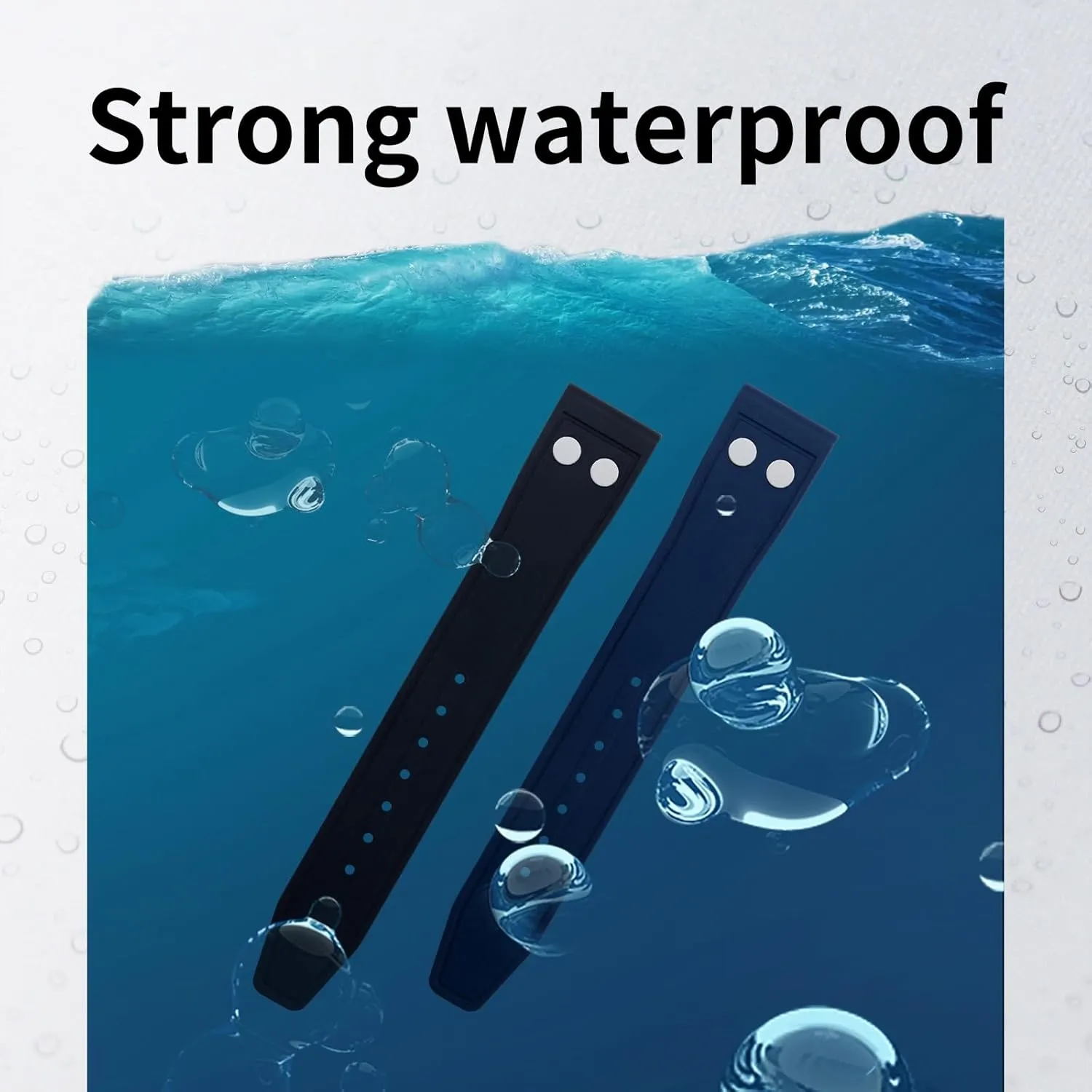 Portugieser Soft Wristband 20MM 22MM Nature tell stiff paralyze dirt Fluororubber FKM Rubber With Rivet Watchband For IWC Big Pilot Mark 