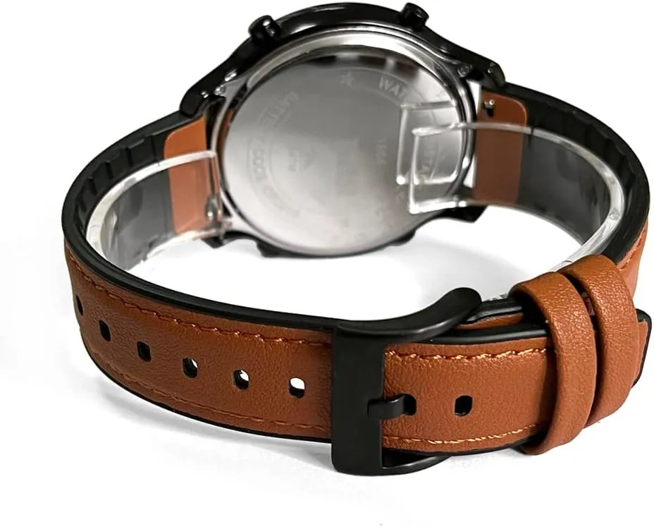 positive Waterproof Stopwatch Mens Leather Watch for Men Digital Watch Men's Wrist Watches LED Minimalist Stainless Steel 