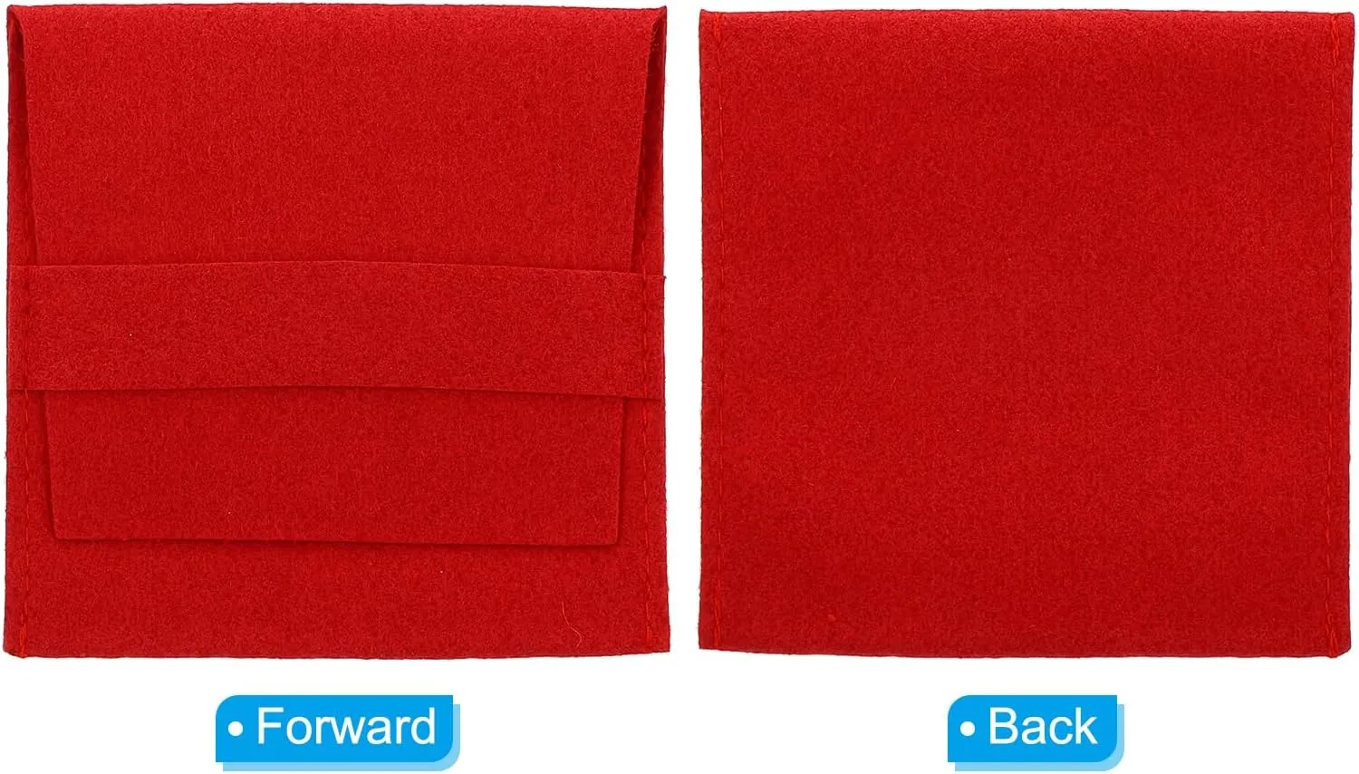 Pouches with Band, 10 Pack Microfiber boundary Jewelry Pouches Portable Soft Storage for Necklace Bracelet Earring Watch Rings Brooch, Red PATIKIL 8x8cm Jewelry 