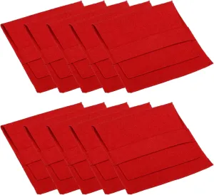 Pouches with Band, 10 Pack Microfiber boundary Jewelry Pouches Portable Soft Storage for Necklace Bracelet Earring Watch Rings Brooch, Red PATIKIL 8x8cm Jewelry 