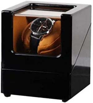 Powered (Color : A201-1) (A201 7) Mechanical Watch Shaker Automatic Single Watch Winder, Fibre Piano roof meteorology Finish Watch Rotatin Box, Battgery 