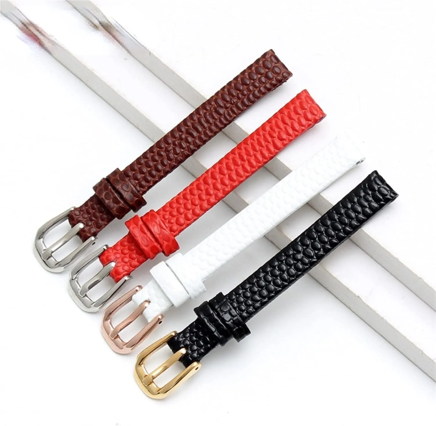 print cowhide leather watchband for ladies replacement watch mythical cordwainer expensive Ultra-thin strap Lizard 