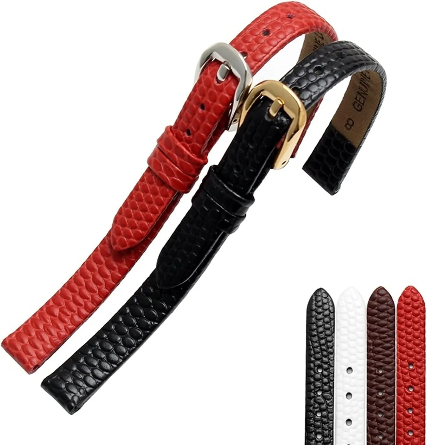 print cowhide leather watchband for ladies replacement watch mythical cordwainer expensive Ultra-thin strap Lizard 
