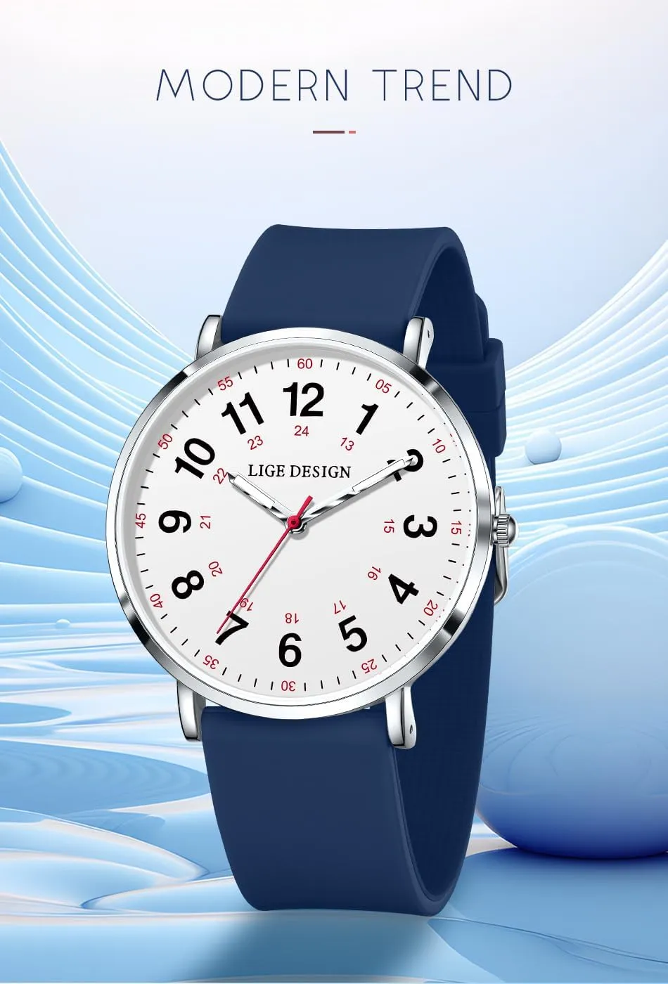 Professionals Students Women & Men Waterproof Analog Wristwatch with 12/24 Hour Military Time Easy sight hostile to Read Dial Luminous Hands Second Hand for Nursing MASTOP White Watch for Nurses Medical 