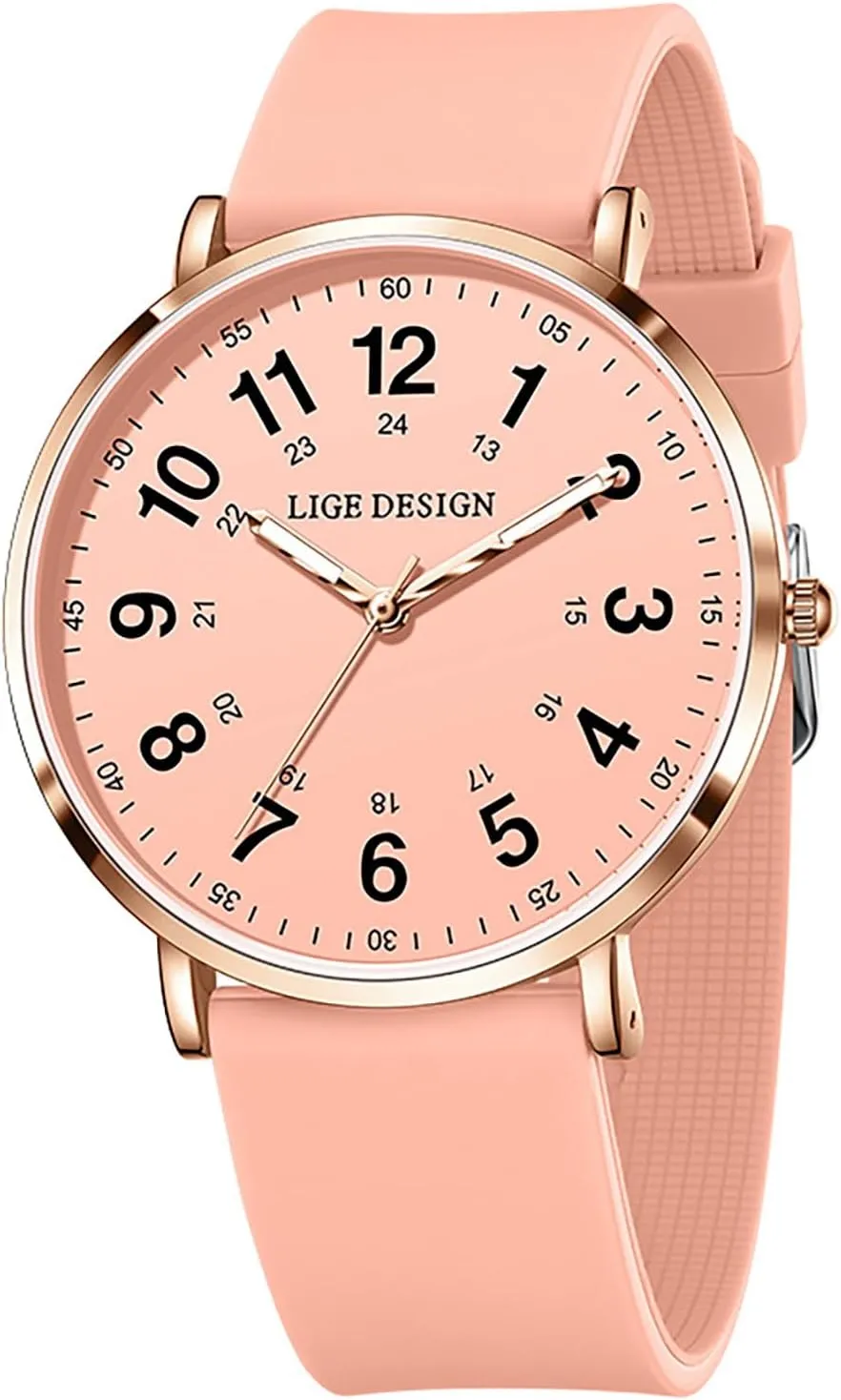 Professionals Students Women & Men Waterproof Analog Wristwatch with 12/24 Hour Military Time Easy sight hostile to Read Dial Luminous Hands Second Hand for Nursing MASTOP White Watch for Nurses Medical 