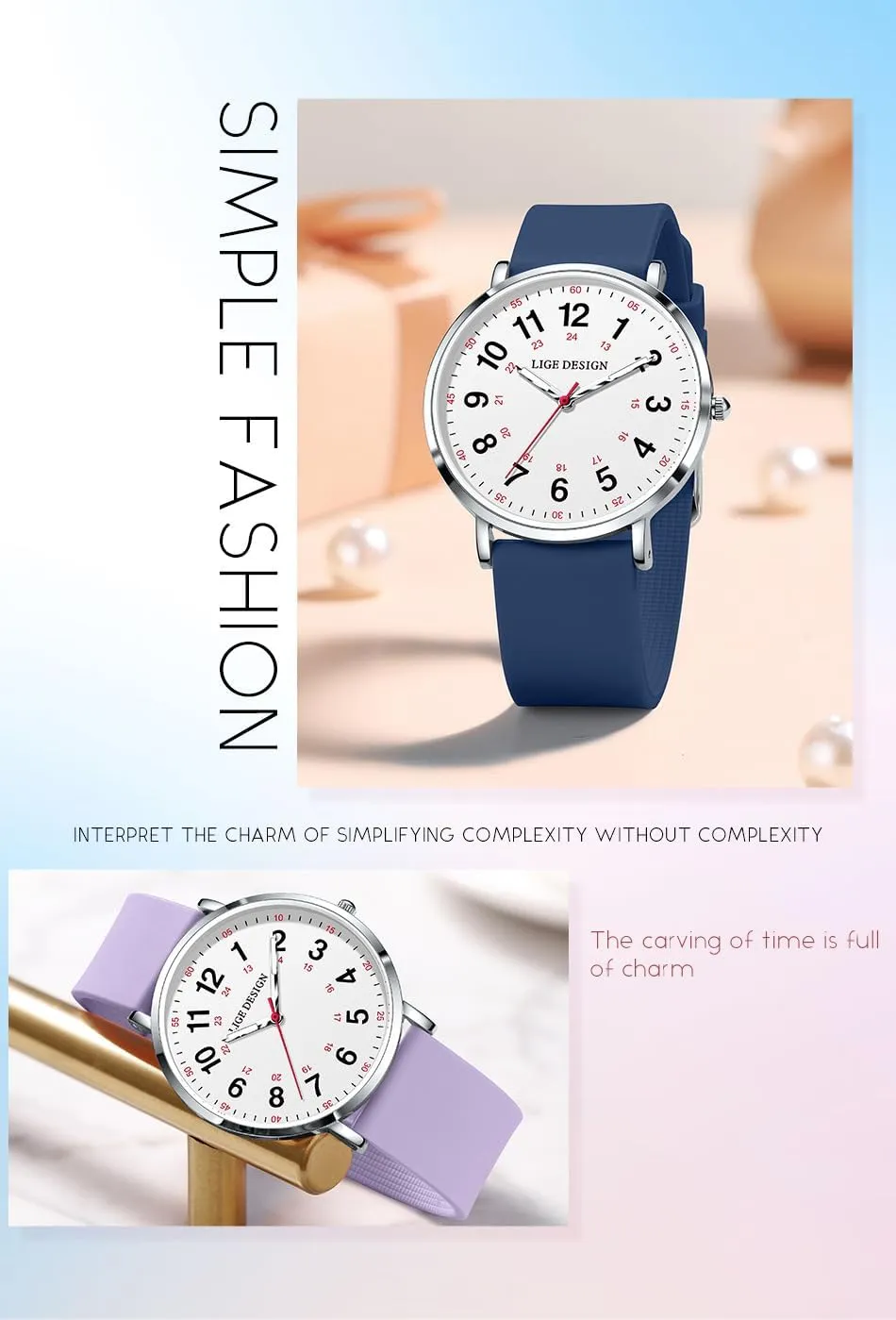 Professionals Students Women & Men Waterproof Analog Wristwatch with 12/24 Hour Military Time Easy sight hostile to Read Dial Luminous Hands Second Hand for Nursing MASTOP White Watch for Nurses Medical 