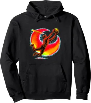 Pullover Hoodie Goalie financial gamble Action Graphic with Flying Save and Net Detail 