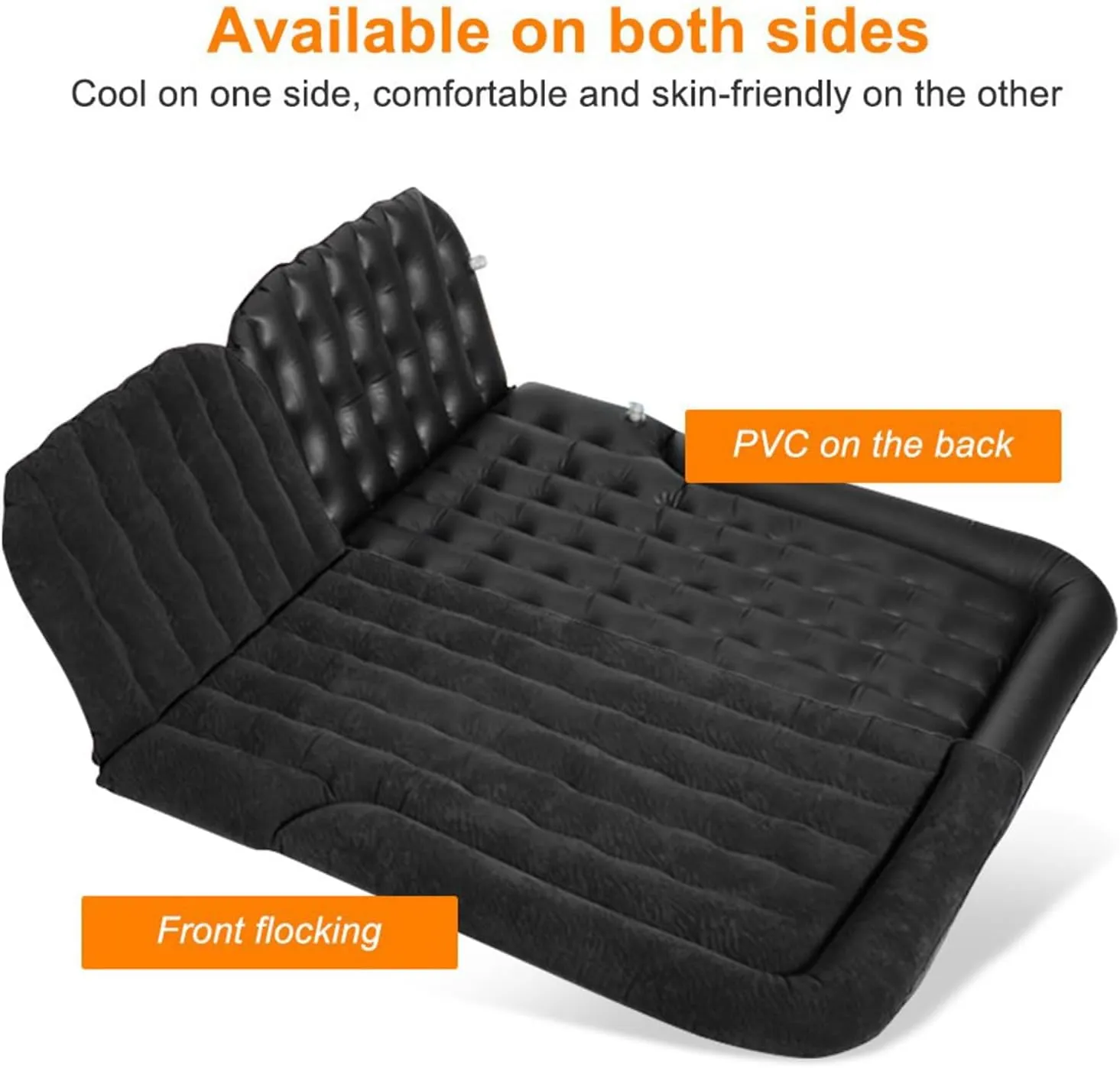 PVC Flocking Trunk Sleeping Mats,Black Car Air Mattress for Isuzu D-MAX 2020 2021 2022 2023, Travel Camping Thickened Portable robust transportation intonation serum obstruction Inflatable Bed 