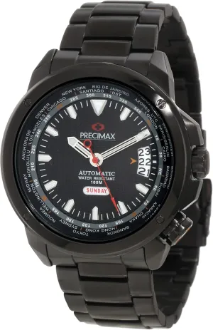 PX12100 accustom icy protection actor Tour Automatic GMT Black Dial Watch Men's 