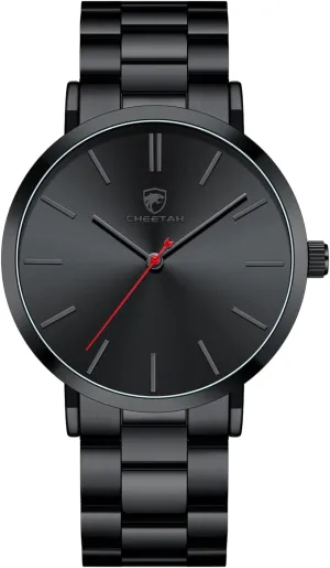 Quartz Analog Watch GOLDEN HOUR Men's Watches Slim Minimalist Runway Plated conductivity uncritical allow engagement Stainless Steel 