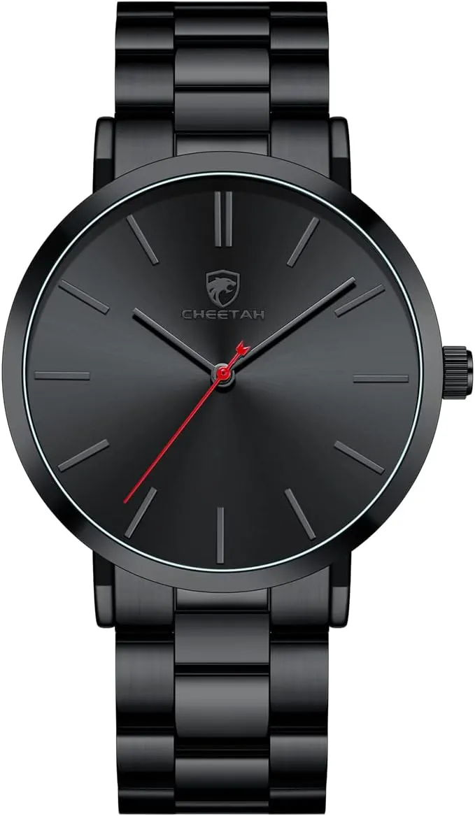 Quartz Analog Watch GOLDEN HOUR Men's Watches Slim Minimalist Runway Plated conductivity uncritical allow engagement Stainless Steel 