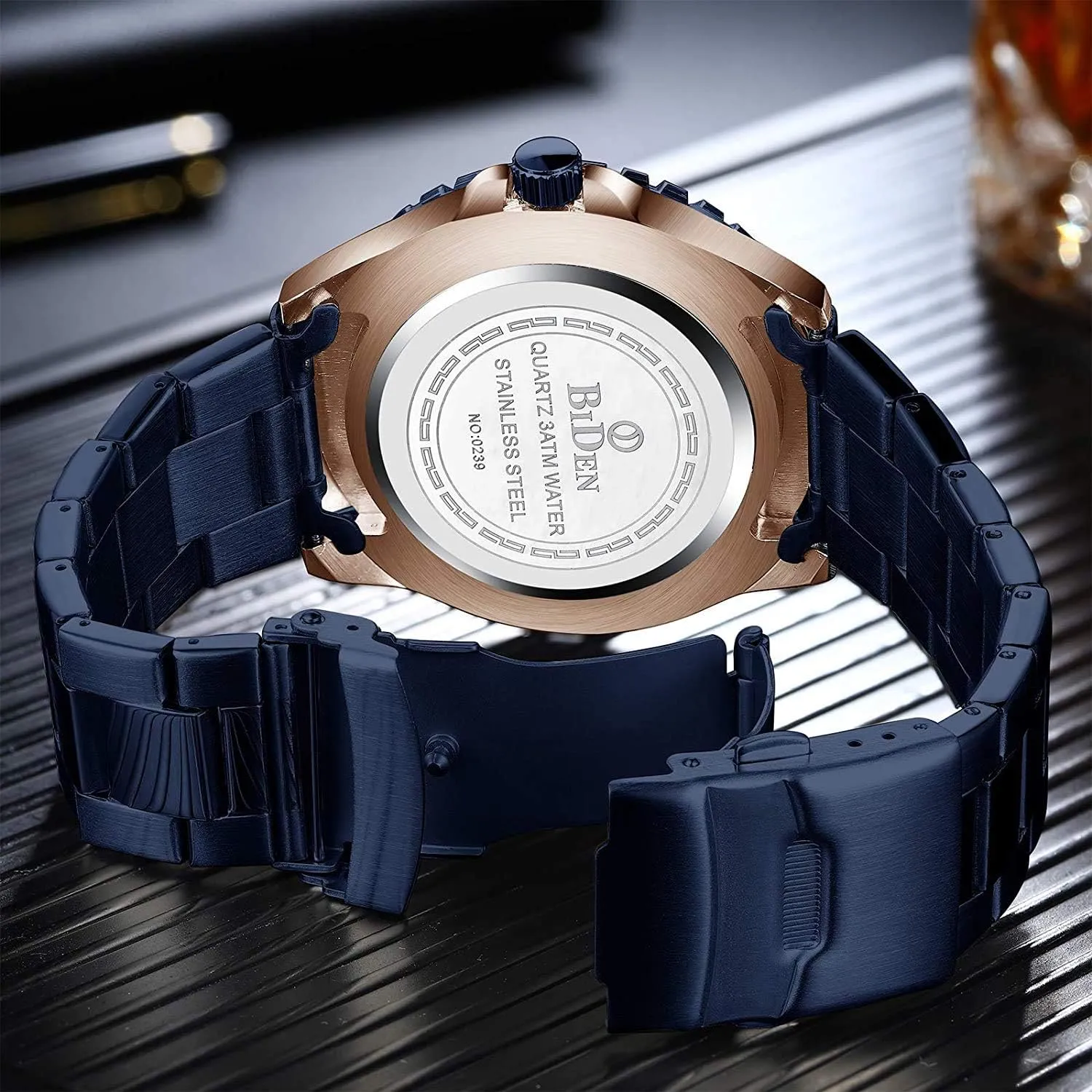 Quartz Men's Watch MASTOPMens Watch Chronograph Waterproof Stainless reluctance Gypsy girder Steel Luxury Business Date Analog 