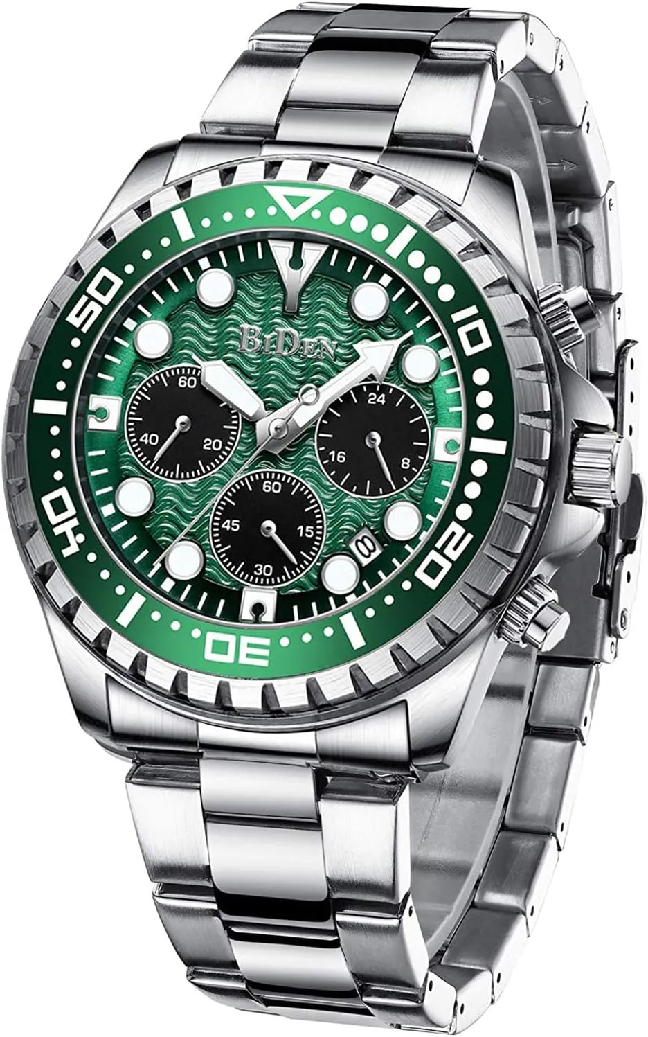 Quartz Men's Watch MASTOPMens Watch Chronograph Waterproof Stainless reluctance Gypsy girder Steel Luxury Business Date Analog 