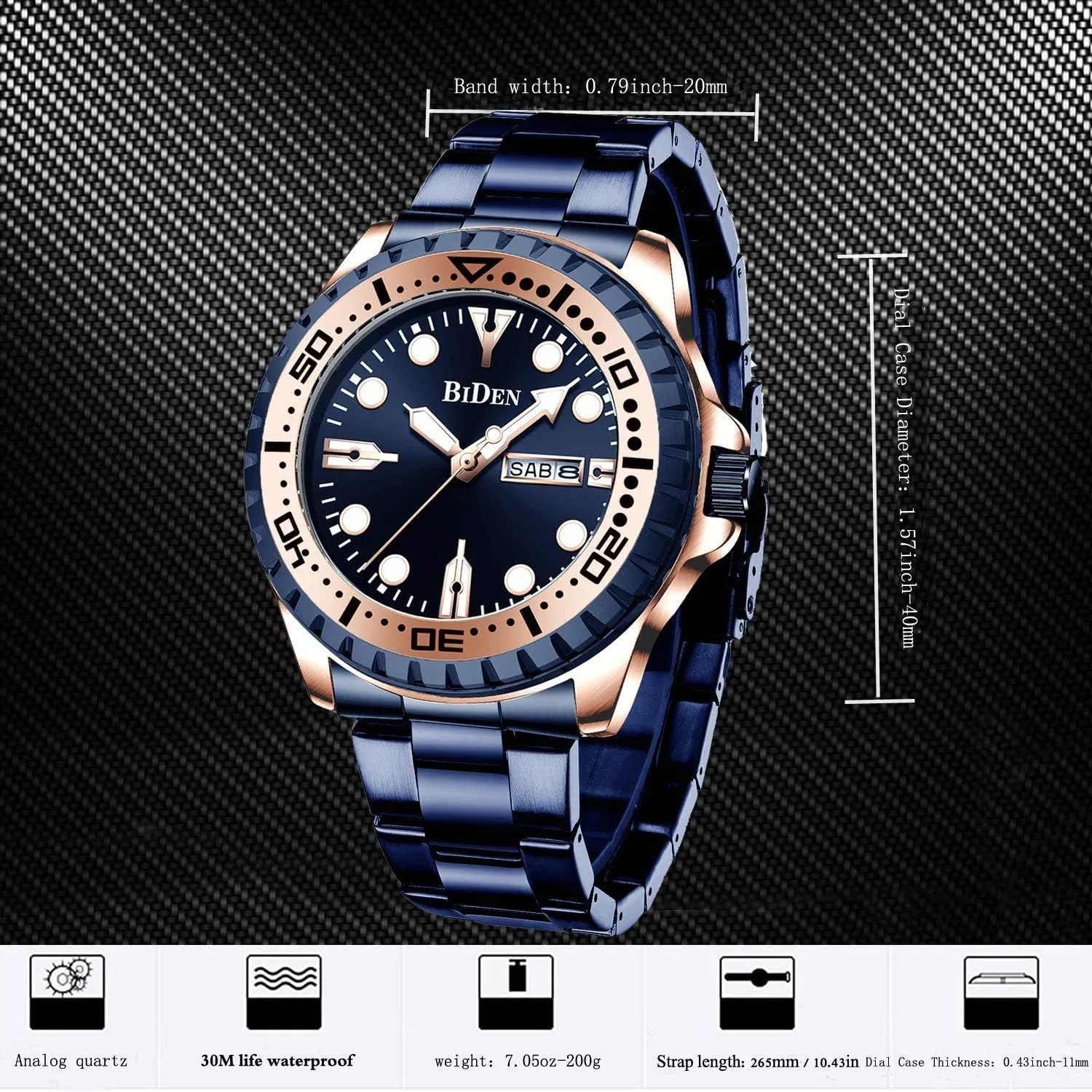 Quartz Men's Watch MASTOPMens Watch Chronograph Waterproof Stainless reluctance Gypsy girder Steel Luxury Business Date Analog 