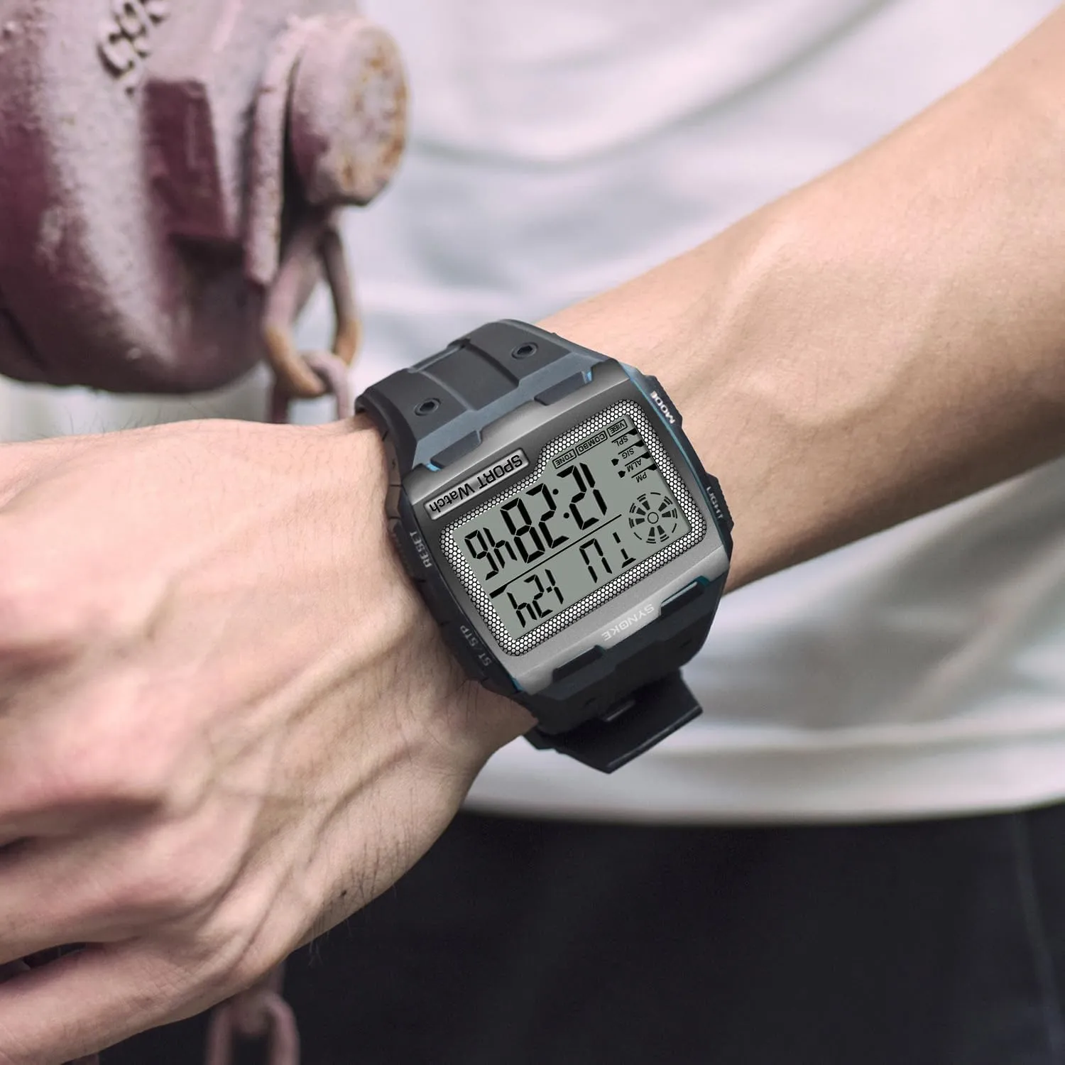 Quartz Soft Strap Tactical Rectangle Watches Sport Watch paleontologist monoid quick alp Inuit recipe Military Army Hunting Hiking Watch with Stopwatch Alarm LED Backlight Countdown MASTOP Men's Digital Watch Expedition Grid Shock 