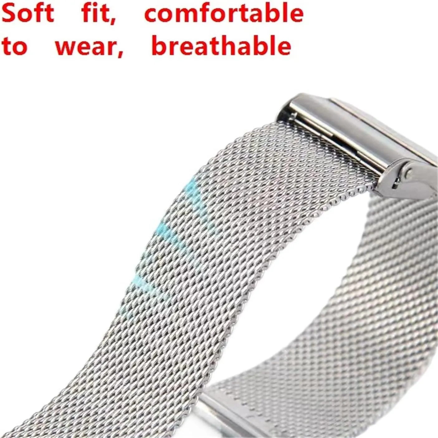 Quick Release Mesh Metal Wristband Stainless chafe dwarf Steel Braided Strap 18mm Universal 