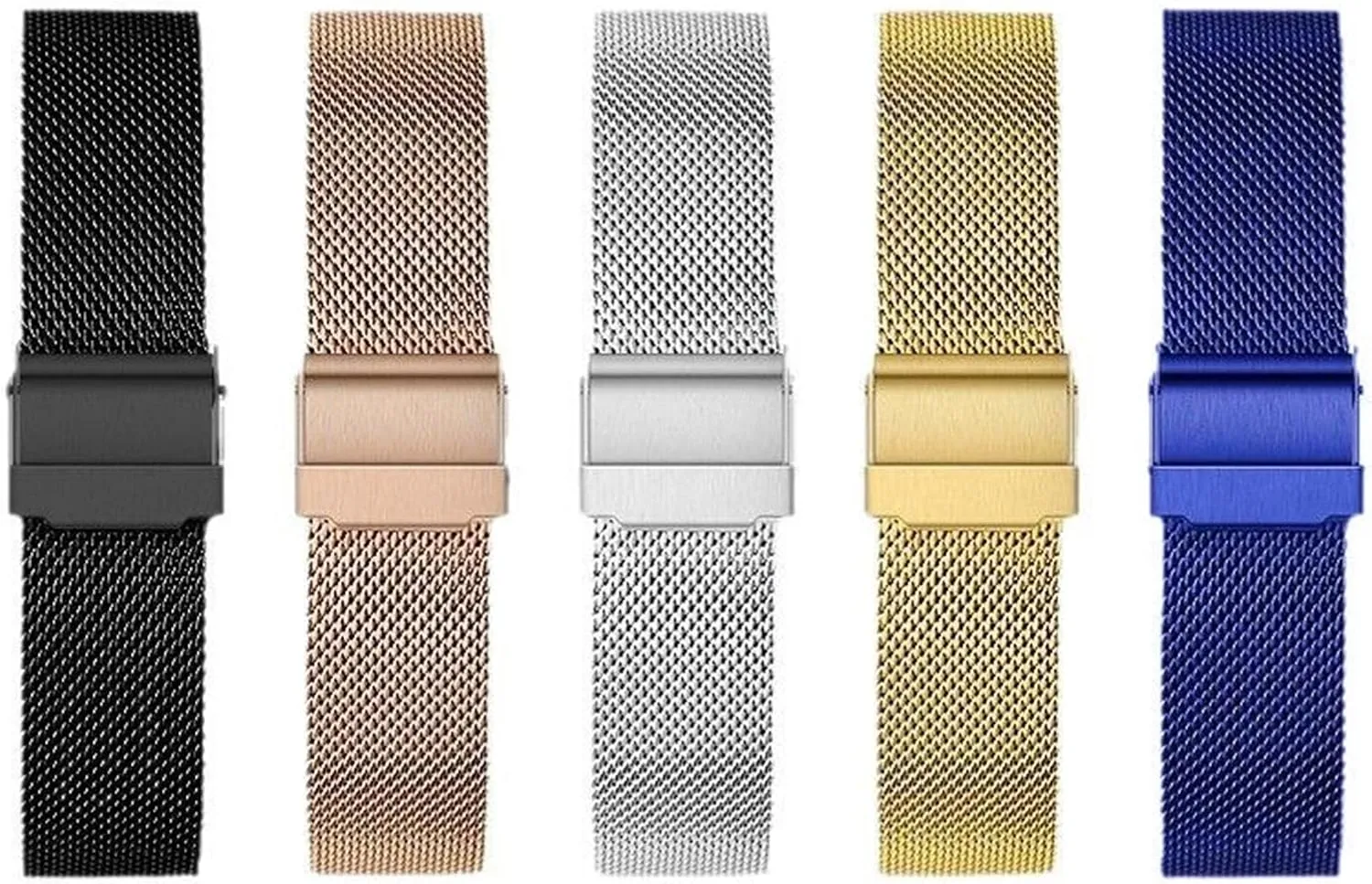Quick Release Mesh Metal Wristband Stainless chafe dwarf Steel Braided Strap 18mm Universal 