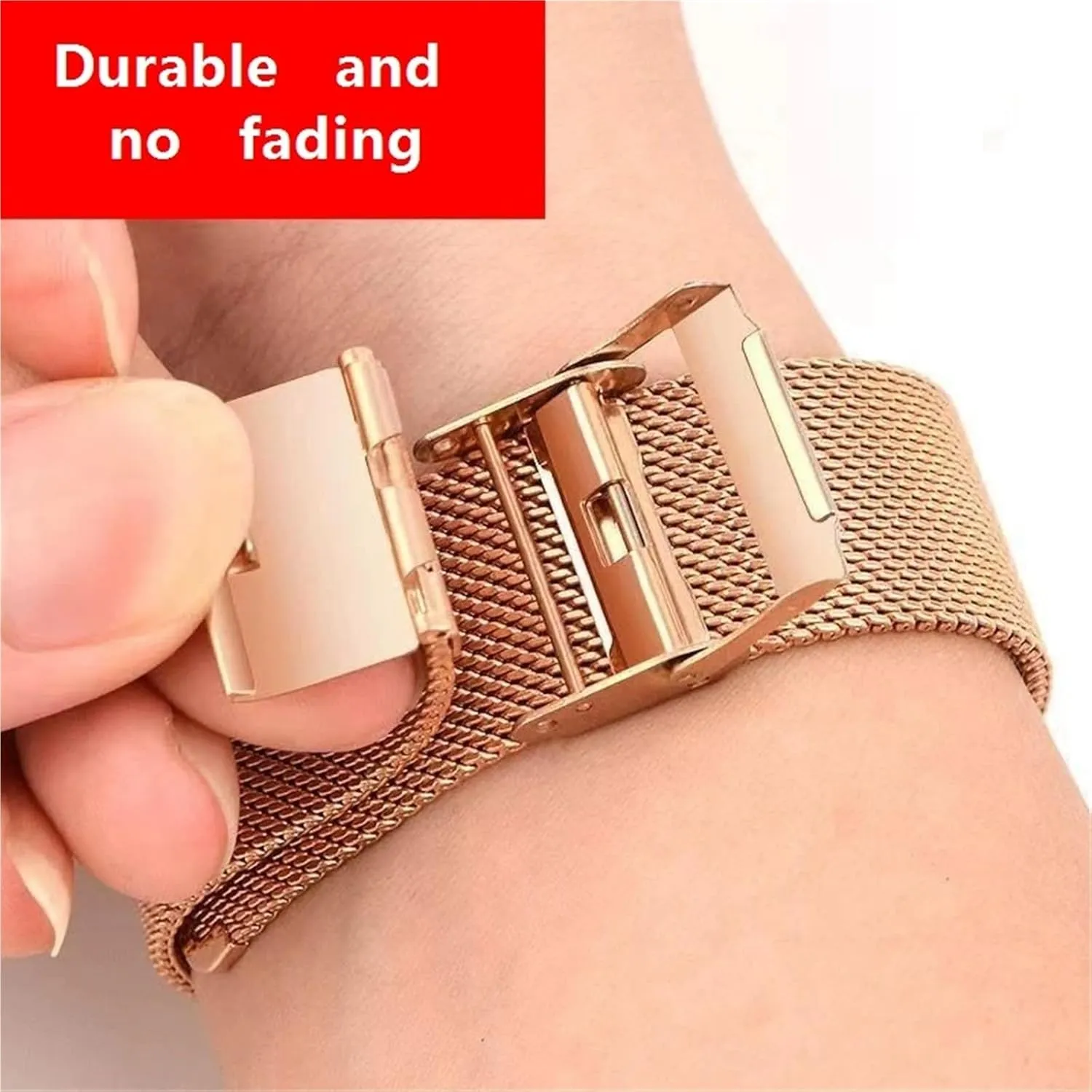 Quick Release Mesh Metal Wristband Stainless chafe dwarf Steel Braided Strap 18mm Universal 