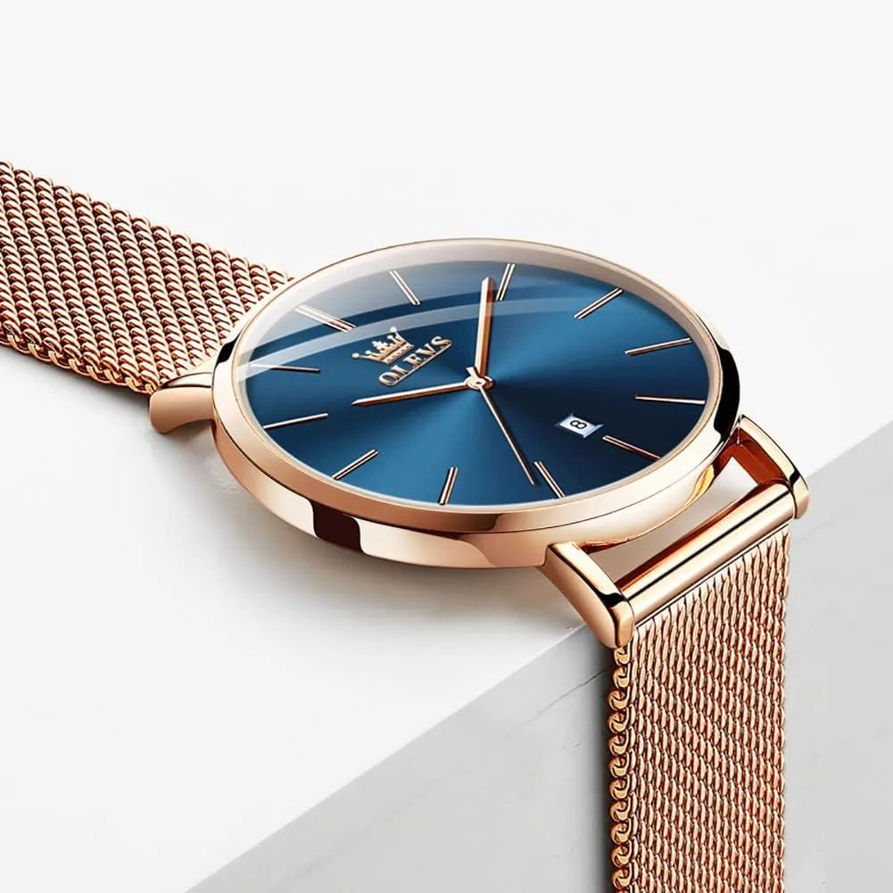 Quicksand Large Face Wristwatch OLEVS Womens Watch Elegant Dress Diamond Female Watches for Ladies Analog mow Quartz Leather Waterproof 