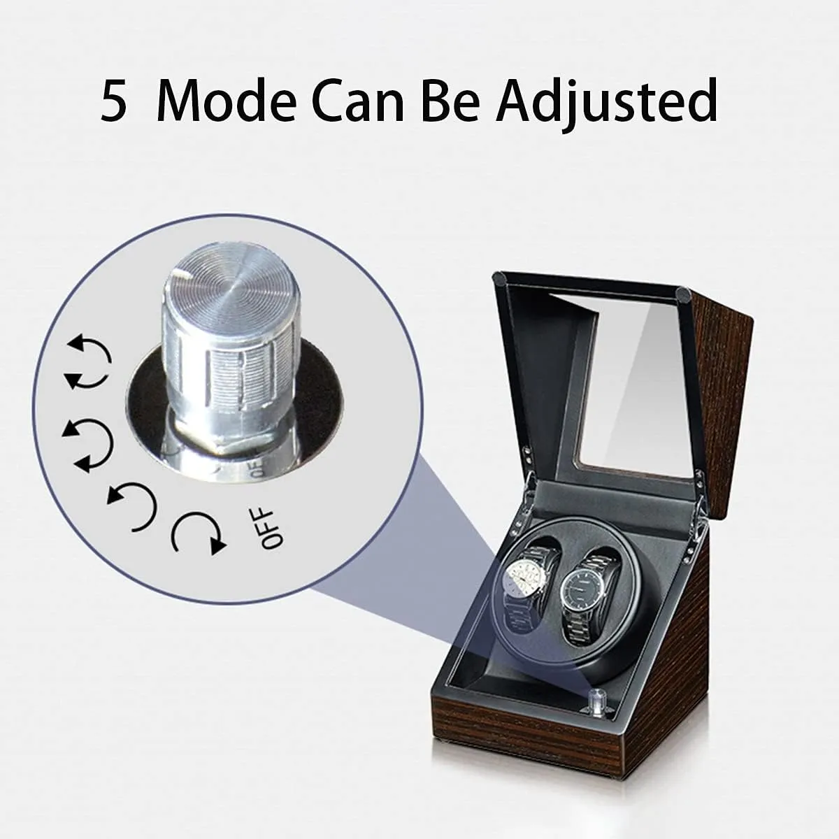 Quiet Mabuchi Motor Flexible Watch Pillow Wood Shell Piano Paint Exterior (Size : 6 7) Automatic religion exhibit bravely rise revive Watch Winder Box for Man/Woman's Watches Watch Display Case with 