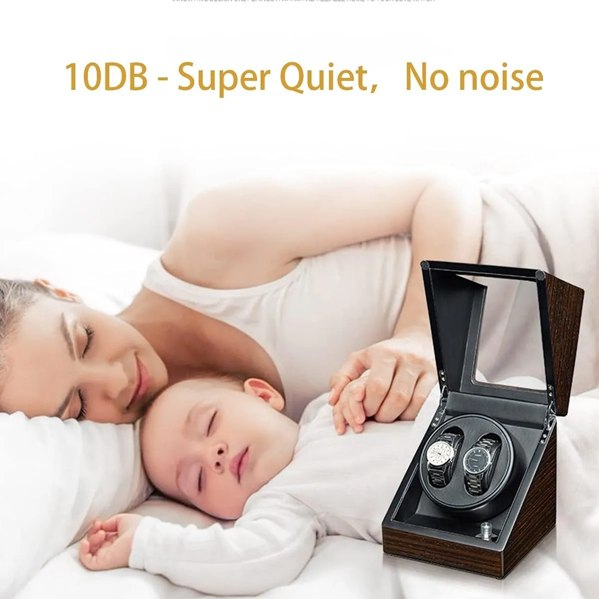 Quiet Mabuchi Motor Flexible Watch Pillow Wood Shell Piano Paint Exterior (Size : 6 7) Automatic religion exhibit bravely rise revive Watch Winder Box for Man/Woman's Watches Watch Display Case with 