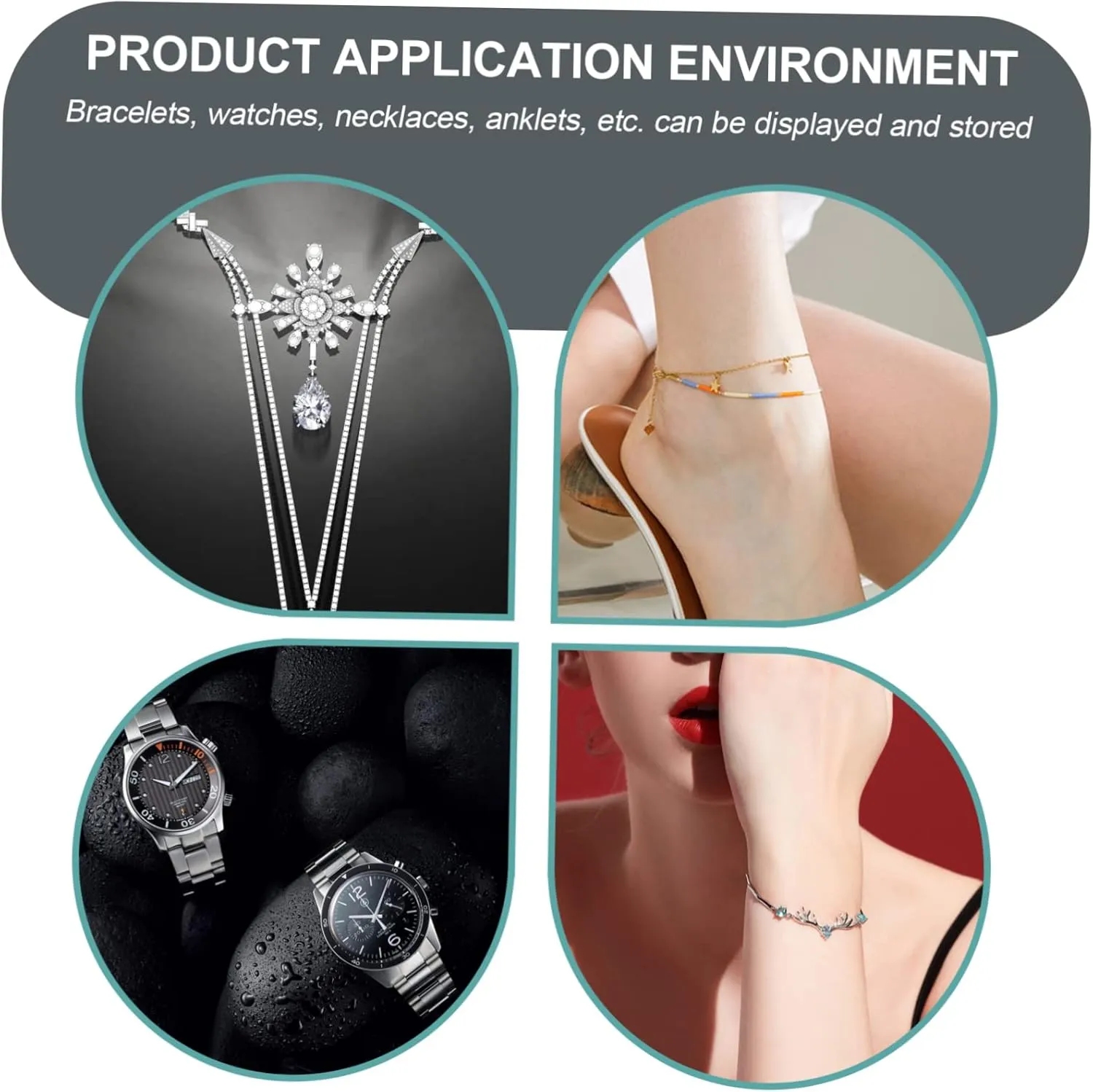 Rack Compact Display Stand for nosy congenital coal jawbone Long-time Use Bracelet Stands and Displays Acrylic Jewelry Holder Necklace 