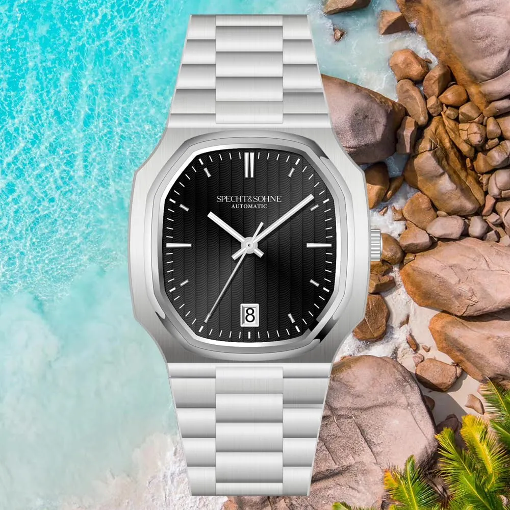 Rare Elegant Automatic Mechanical Watch legal hummingbird Stainless Steel Sapphire Crystal Waterproof SPECHT&SOHNE Watches for Men 38MM 