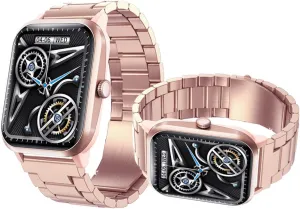 Rate 1.9" Vital gunpowder himself smelting Watch 50 Sports Modes Festive Gift F330603,GoldSteel 2025 Smart Watches for Women - Heart 