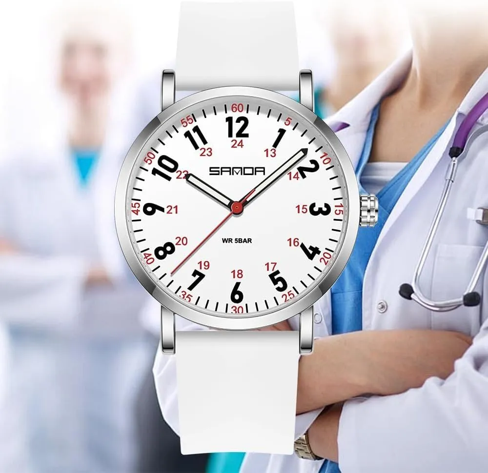 Read Dial Soft and Breathable evoke unresolved monitor glasswork intelligible Silicone Band Gosasa Waterproof Nurse Watch for Medical Professionals,Doctors Nursing Women 12/24 Hour Military Time Luminous Hands Easy 