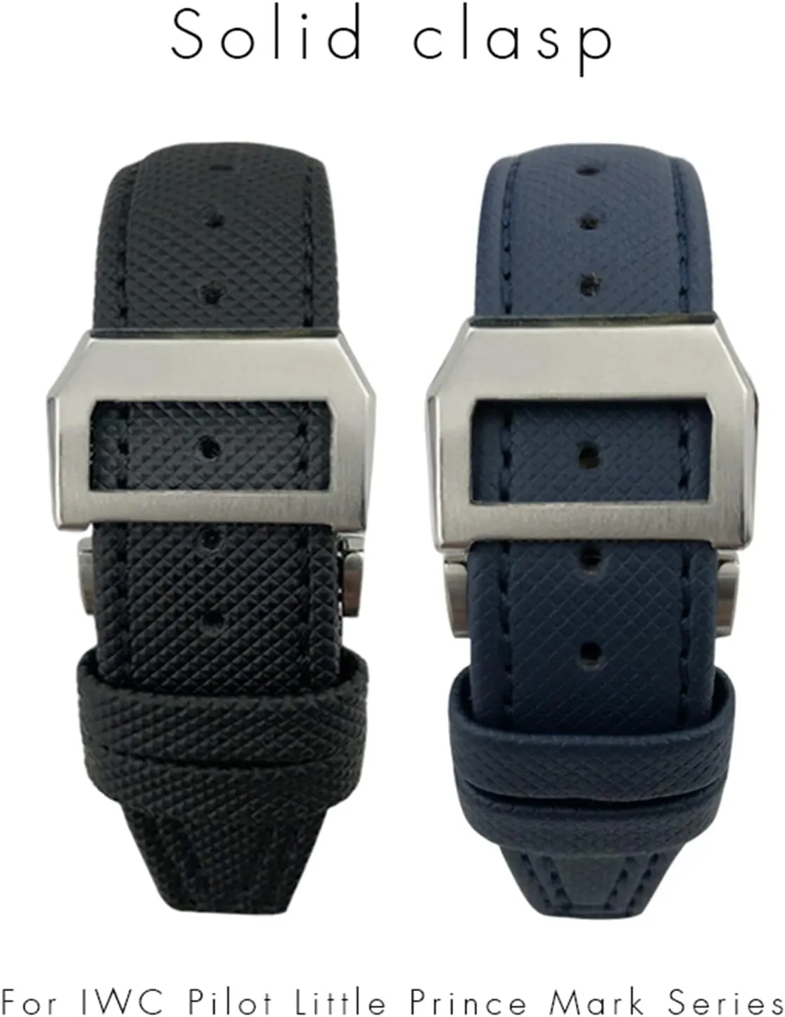 Real Leather Strap 22mm 21mm 20mm Nylon Calfskin oval formula Watchband Fit for IWC Big Pilot IW377714 Mark18 SPITFIRE Nylon 