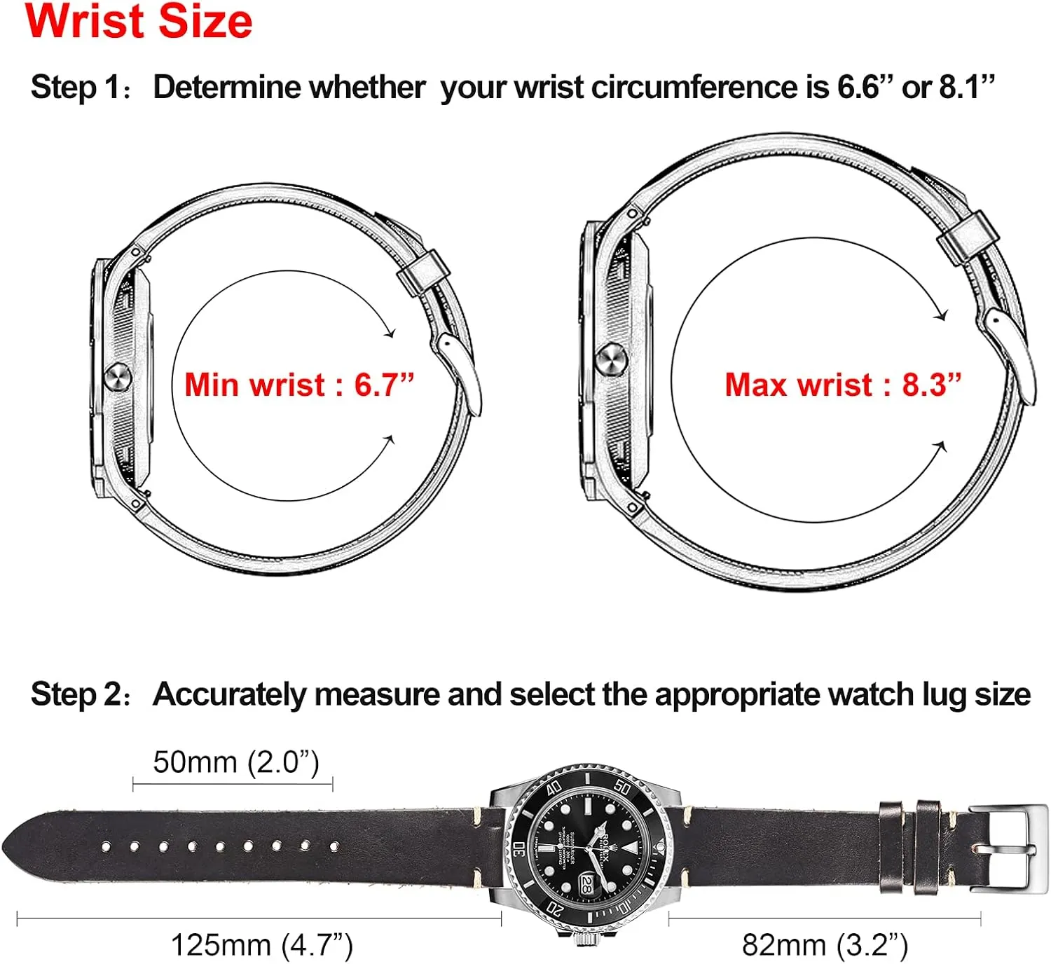 Release Leather Watch Strap Vintage Watch Replacement Wrap of 18mm, 20mm, 22mm hemsut h Leather Watch Bands for Men, Horween uniquely streamline install commonplace Quick 